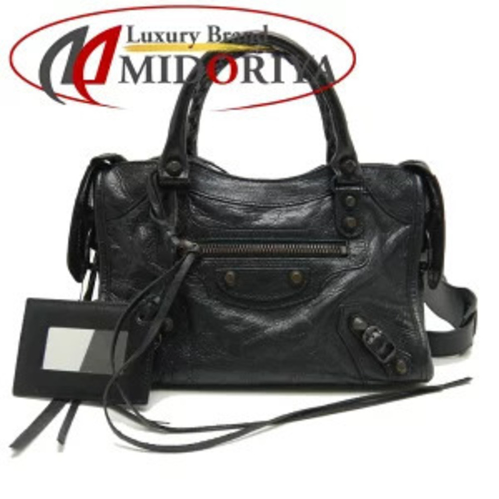 Balenciaga City Handbag Lambskin Black